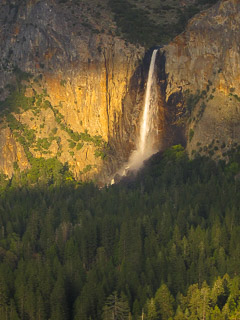 Bridal Vail Falls at Sunset - Yosemite National Park