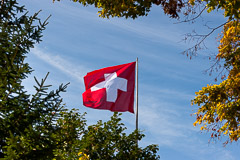 Swiss Flag Flying High - Seebodenalp