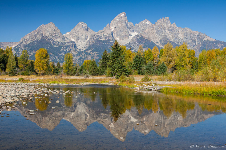 Cathedral Group from Snake River - Grand Teton National Park