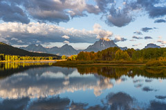 Sunrise with Mt. Moran from Oxbow Bend - Grand Teton NP