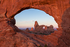 Turret Arch through North Window - Arches National Park