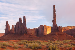 Totem Pole And Yei Bi Chei  - Monument Valley